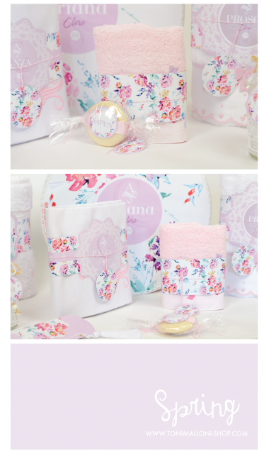 Trusou de botez pentru fete cu flori mov de primavara, Hello, Spring! 10
